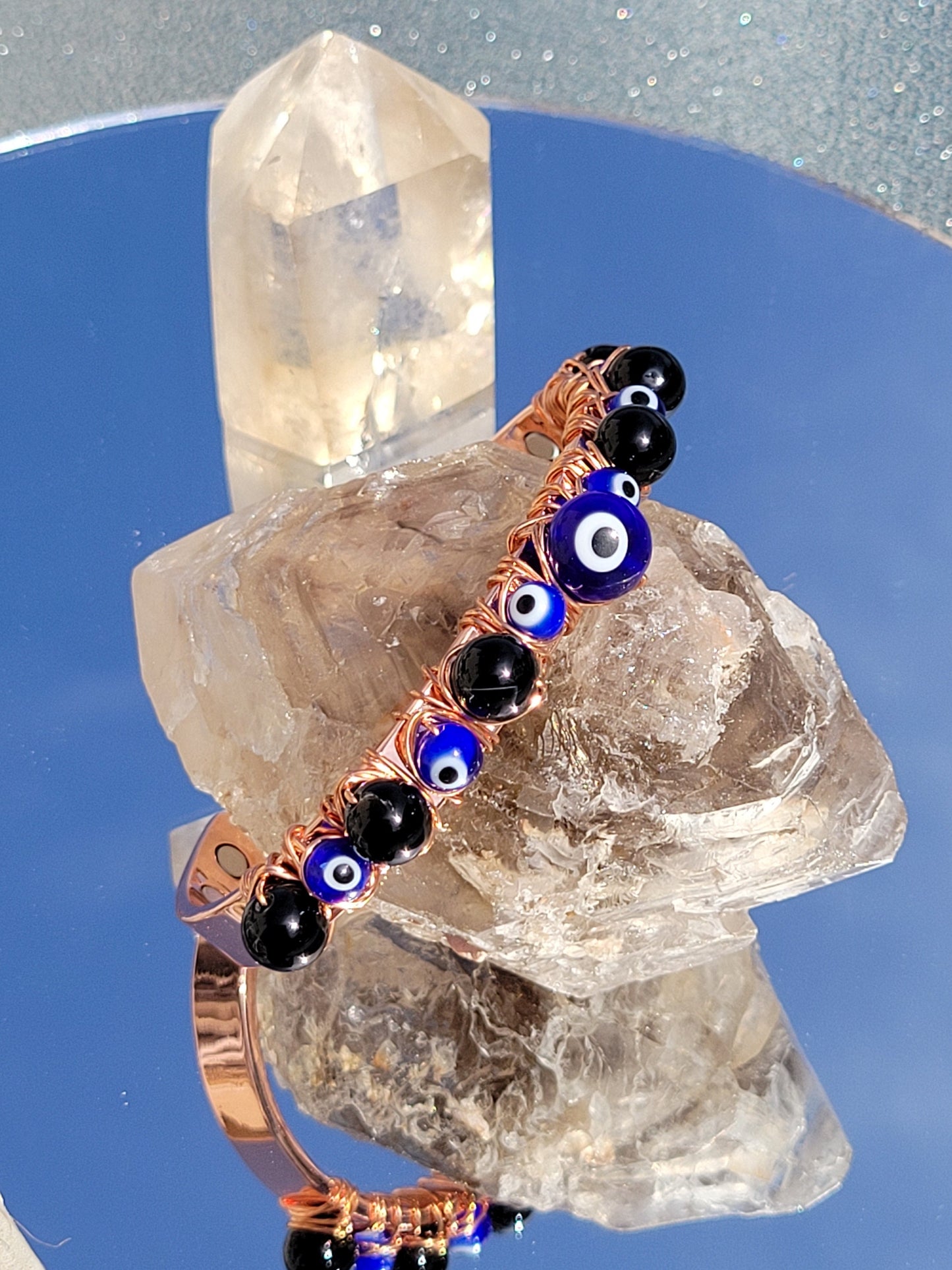 Onyx Evil Eye protection bracelet