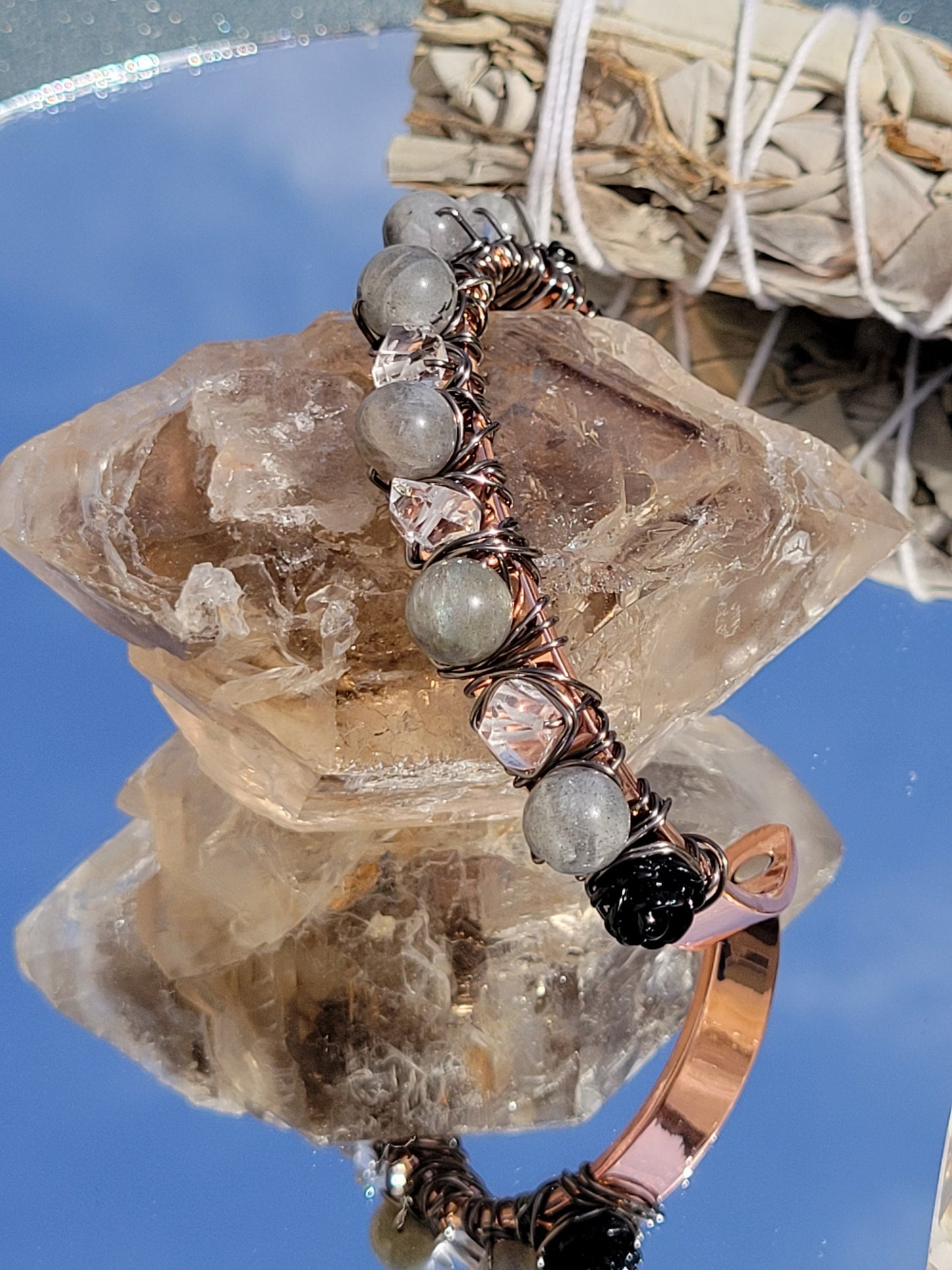 Herkimer & Lab copper bracelet
