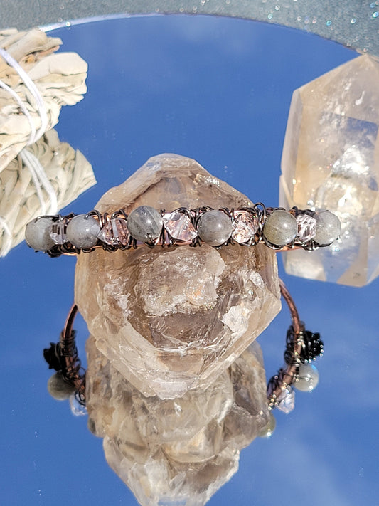 Herkimer & Lab copper bracelet